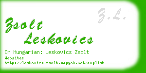 zsolt leskovics business card